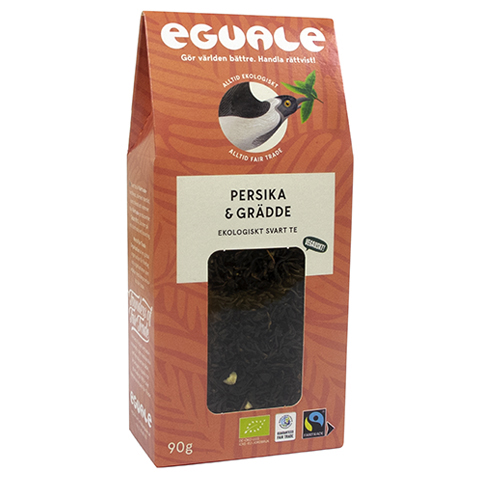 Eguale Persika & Grädde svart 90g