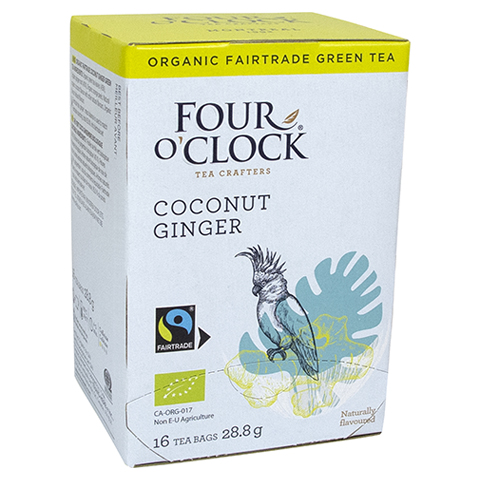 Four O'Clock Coconut ginger green tea 16x1,8g