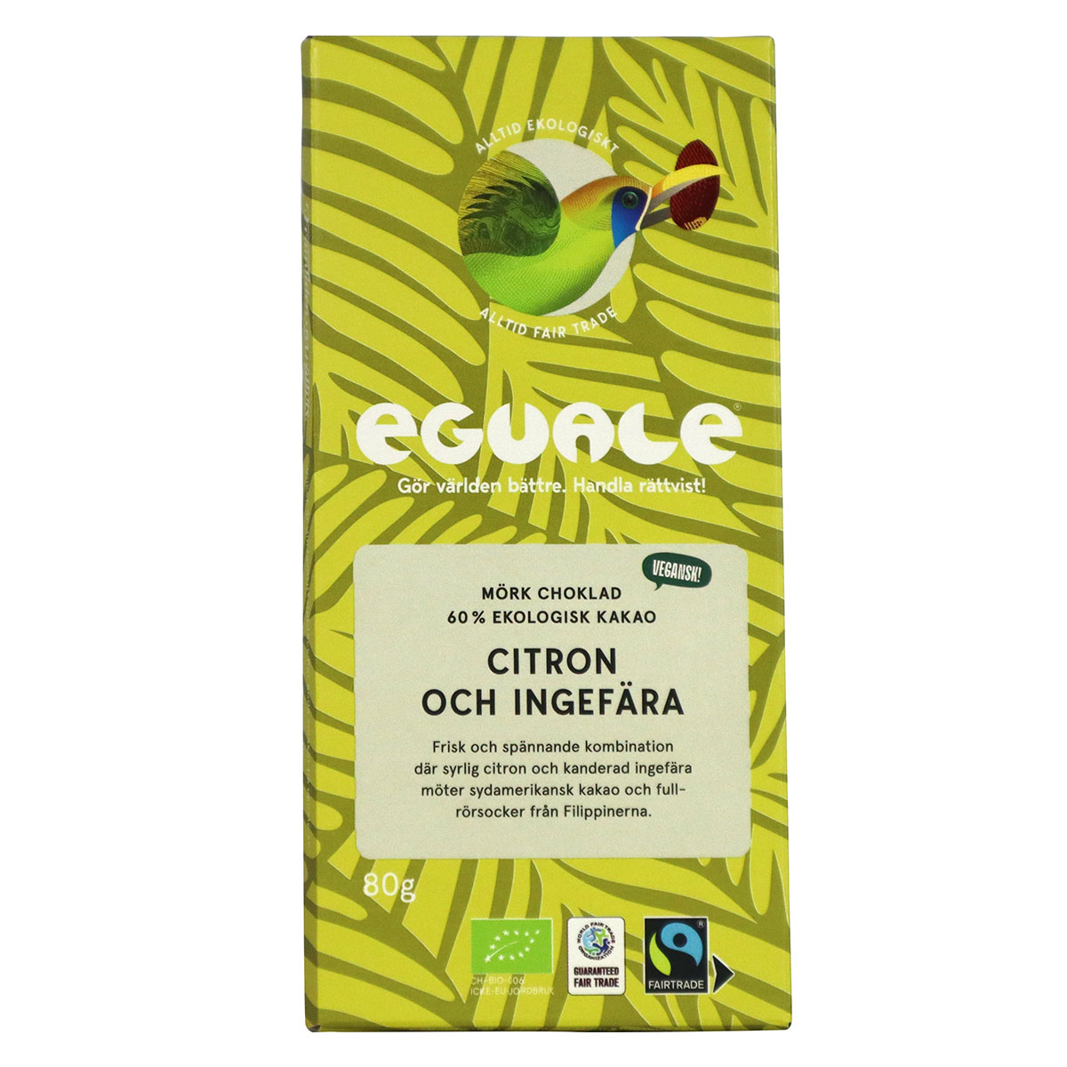 Eguale Citron & Ingefära mörk 60% 80g