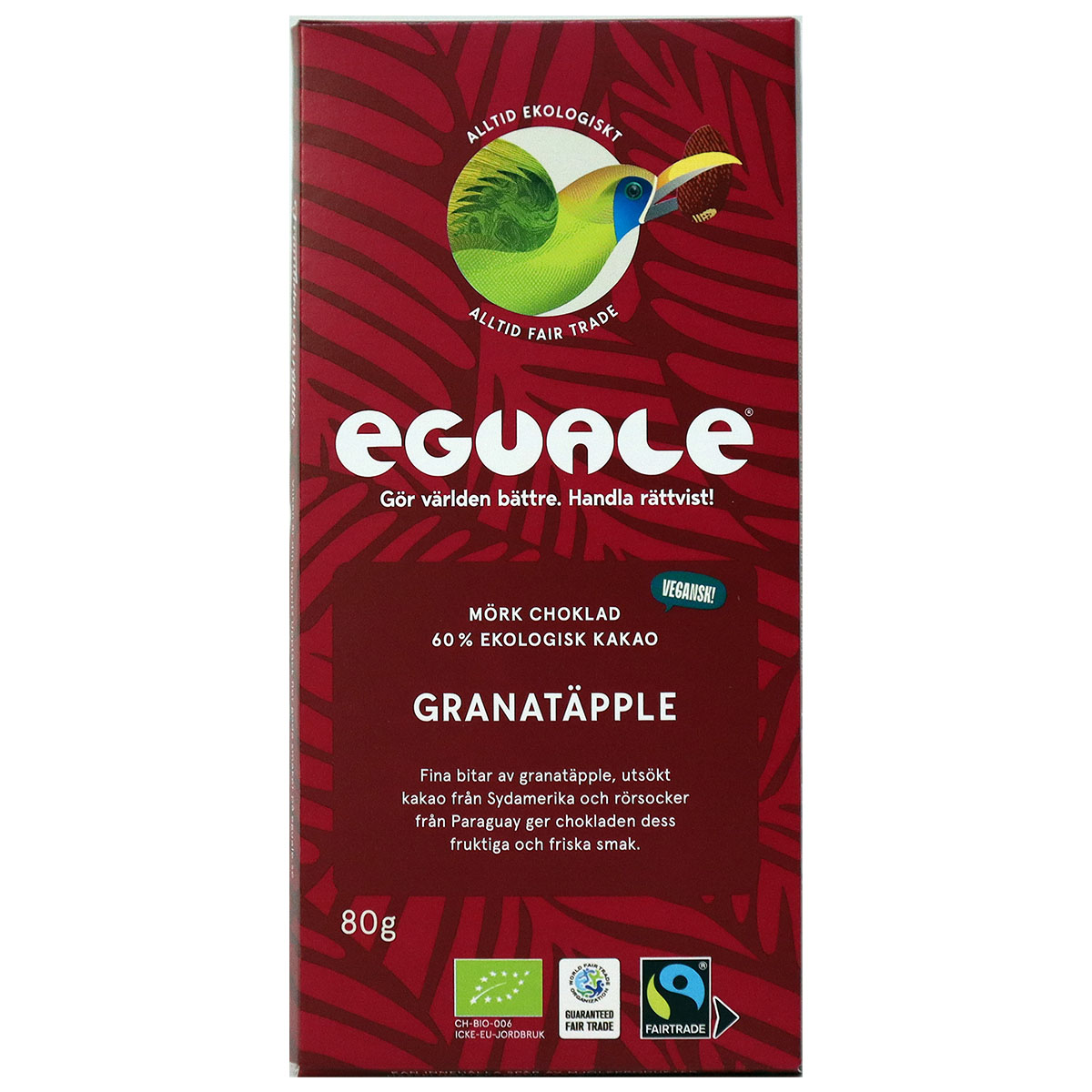 Eguale Granatäpple mörk 60% 80g