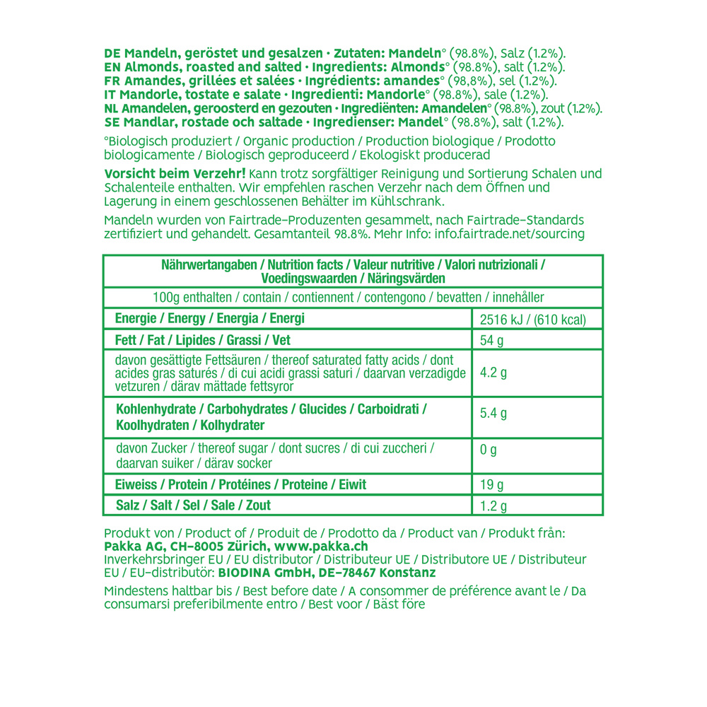 PAKKA Wilde Almonds roasted and salted 100g - Bild 3